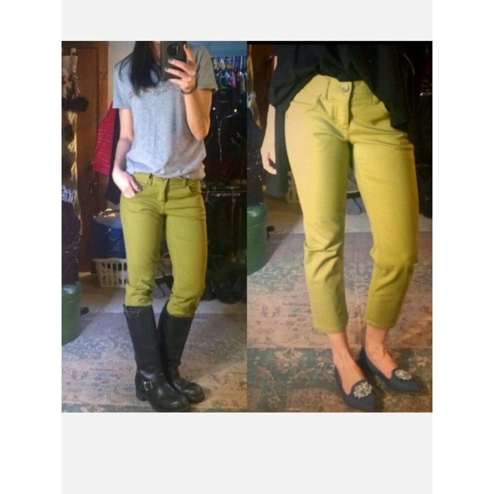 Athleta Frontier Crop Pant Green Moss Size 0